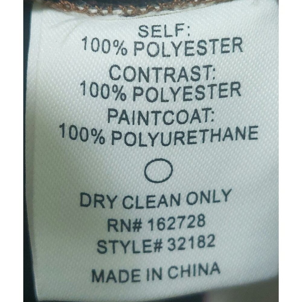 NWT Voy Brown & Mauve Colorblock Faux Leather Midi Skirt~Side Zip~SMALL - Picture 5 of 6